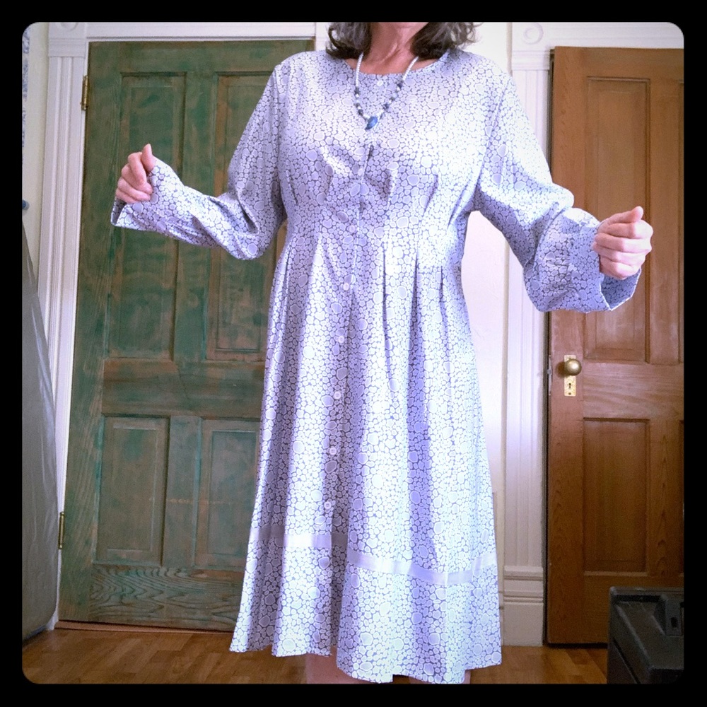 Misslook bluish gray satin silk dress new size 18